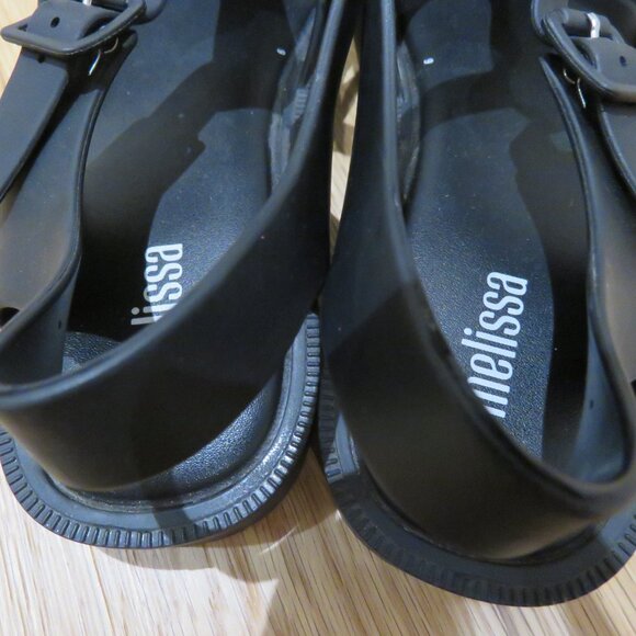 MELISSA Possession Jelly Fisherman Sandal Shoes in Matte Black Chunky Size US 7 - Picture 10 of 11